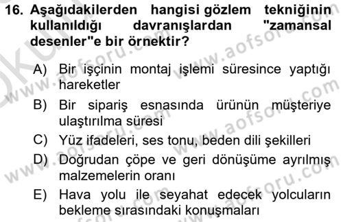 Marka İletişiminde Analiz Ve Araştırma 1 Dersi 2022 - 2023 Yılı Yaz Okulu Sınav Soruları 16. Soru