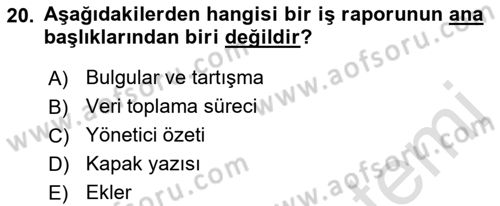 Marka İletişiminde Analiz Ve Araştırma 1 Dersi 2022 - 2023 Yılı Yaz Okulu Sınav Soruları 20. Soru