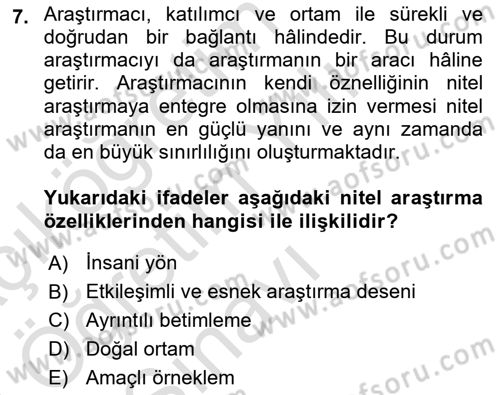 Marka İletişiminde Analiz Ve Araştırma 1 Dersi 2022 - 2023 Yılı Yaz Okulu Sınav Soruları 7. Soru
