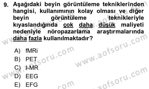 Marka İletişiminde Analiz Ve Araştırma 1 Dersi 2022 - 2023 Yılı Yaz Okulu Sınav Soruları 9. Soru