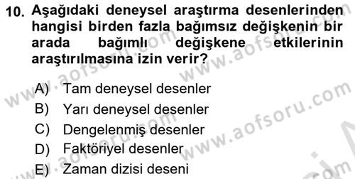 Marka İletişiminde Analiz Ve Araştırma 1 Dersi 2023 - 2024 Yılı (Vize) Ara Sınav Soruları 10. Soru