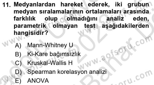 Marka İletişiminde Analiz Ve Araştırma 1 Dersi 2023 - 2024 Yılı (Vize) Ara Sınav Soruları 11. Soru