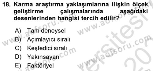 Marka İletişiminde Analiz Ve Araştırma 1 Dersi 2023 - 2024 Yılı (Vize) Ara Sınav Soruları 18. Soru