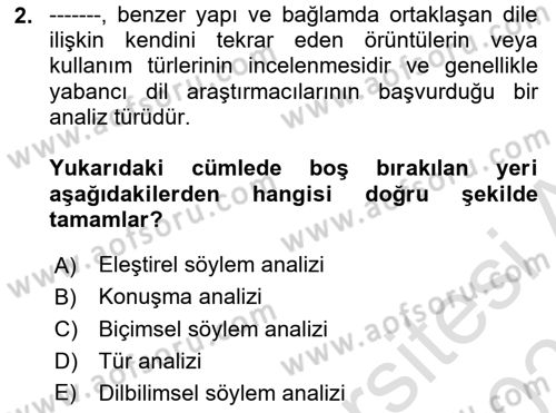 Marka İletişiminde Analiz Ve Araştırma 1 Dersi 2023 - 2024 Yılı (Vize) Ara Sınav Soruları 2. Soru