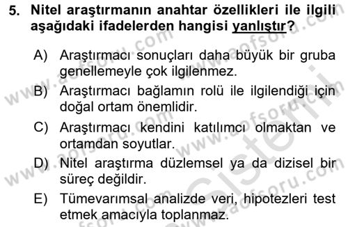 Marka İletişiminde Analiz Ve Araştırma 1 Dersi 2023 - 2024 Yılı (Vize) Ara Sınav Soruları 5. Soru