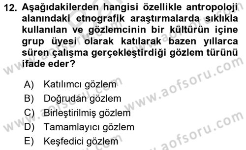 Marka İletişiminde Analiz Ve Araştırma 1 Dersi 2023 - 2024 Yılı (Final) Dönem Sonu Sınav Soruları 12. Soru