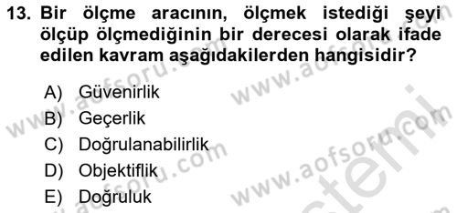 Marka İletişiminde Analiz Ve Araştırma 1 Dersi 2023 - 2024 Yılı (Final) Dönem Sonu Sınav Soruları 13. Soru