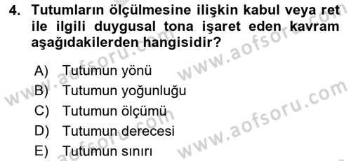 Marka İletişiminde Analiz Ve Araştırma 1 Dersi 2023 - 2024 Yılı (Final) Dönem Sonu Sınav Soruları 4. Soru