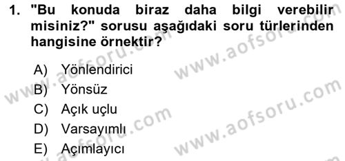 Marka İletişiminde Analiz Ve Araştırma 1 Dersi 2023 - 2024 Yılı Yaz Okulu Sınav Soruları 1. Soru