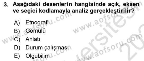 Marka İletişiminde Analiz Ve Araştırma 1 Dersi 2023 - 2024 Yılı Yaz Okulu Sınav Soruları 3. Soru