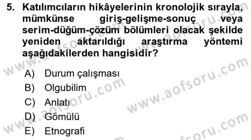 Marka İletişiminde Analiz Ve Araştırma 1 Dersi 2023 - 2024 Yılı Yaz Okulu Sınav Soruları 5. Soru