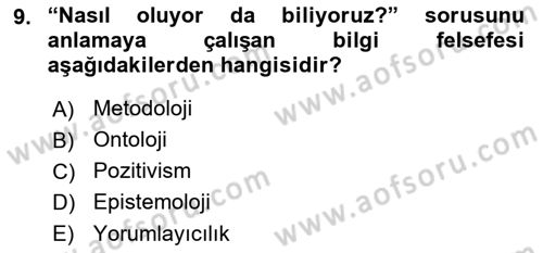 Marka İletişiminde Analiz Ve Araştırma 1 Dersi 2023 - 2024 Yılı Yaz Okulu Sınav Soruları 9. Soru