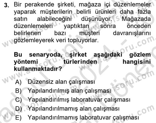 Marka İletişiminde Analiz Ve Araştırma 1 Dersi 2024 - 2025 Yılı (Final) Dönem Sonu Sınav Soruları 3. Soru