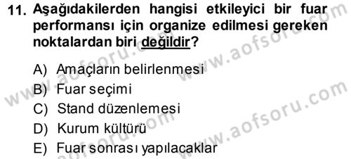 Reklamcılık Dersi 2013 - 2014 Yılı (Vize) Ara Sınav Soruları 11. Soru