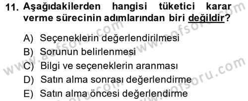 Reklamcılık Dersi 2013 - 2014 Yılı (Final) Dönem Sonu Sınav Soruları 11. Soru