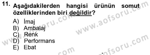 Reklamcılık Dersi Ara Sınavı Deneme Sınav Soruları 11. Soru