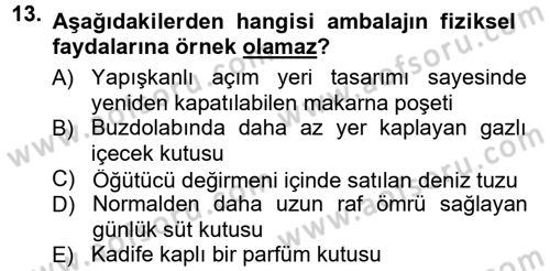 Reklamcılık Dersi 2014 - 2015 Yılı (Vize) Ara Sınav Soruları 13. Soru