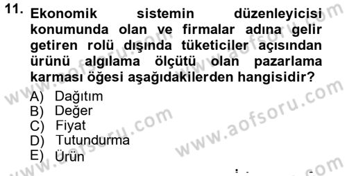 Reklamcılık Dersi 2014 - 2015 Yılı (Final) Dönem Sonu Sınav Soruları 11. Soru