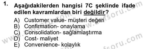 Reklamcılık Dersi 2014 - 2015 Yılı Tek Ders Sınav Soruları 1. Soru