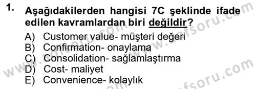 Reklamcılık Dersi 2014 - 2015 Yılı Yaz Okulu Sınav Soruları 1. Soru