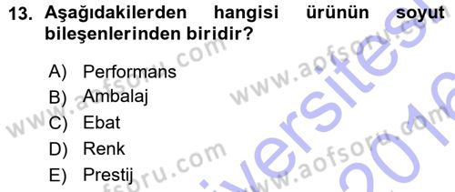 Reklamcılık Dersi 2015 - 2016 Yılı (Vize) Ara Sınav Soruları 13. Soru