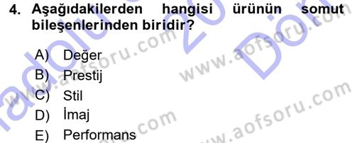 Reklamcılık Dersi 2015 - 2016 Yılı (Final) Dönem Sonu Sınav Soruları 4. Soru