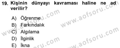 Reklamcılık Dersi 2016 - 2017 Yılı (Vize) Ara Sınav Soruları 19. Soru