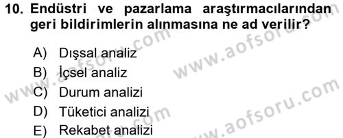 Reklamcılık Dersi 2017 - 2018 Yılı 3 Ders Sınav Soruları 10. Soru