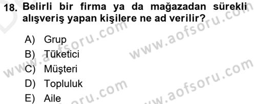 Reklamcılık Dersi 2017 - 2018 Yılı 3 Ders Sınav Soruları 18. Soru