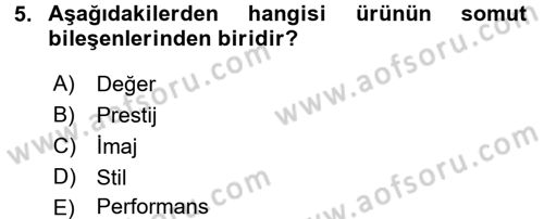 Reklamcılık Dersi 2017 - 2018 Yılı 3 Ders Sınav Soruları 5. Soru