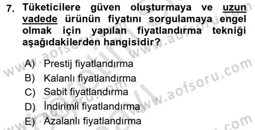 Reklamcılık Dersi 2018 - 2019 Yılı 3 Ders Sınav Soruları 7. Soru