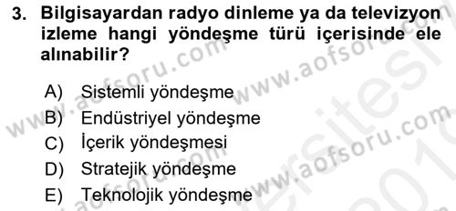 Reklamcılık Dersi 2018 - 2019 Yılı (Vize) Ara Sınav Soruları 3. Soru