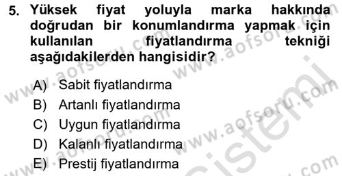 Reklamcılık Dersi 2021 - 2022 Yılı (Final) Dönem Sonu Sınav Soruları 5. Soru