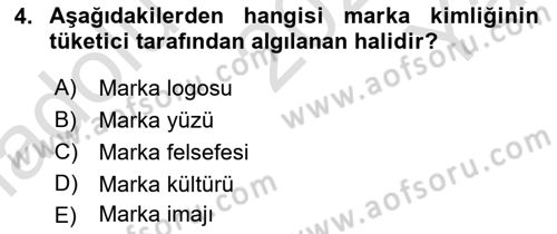 Reklamcılık Dersi 2021 - 2022 Yılı Yaz Okulu Sınav Soruları 4. Soru