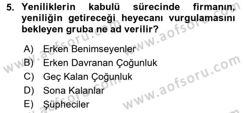 Reklamcılık Dersi 2021 - 2022 Yılı Yaz Okulu Sınav Soruları 5. Soru