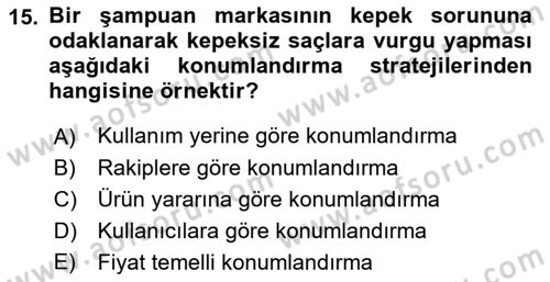Reklamcılık Dersi 2022 - 2023 Yılı (Final) Dönem Sonu Sınav Soruları 15. Soru