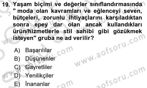 Reklamcılık Dersi 2022 - 2023 Yılı (Final) Dönem Sonu Sınav Soruları 19. Soru