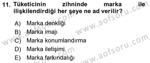 Reklamcılık Dersi 2022 - 2023 Yılı Yaz Okulu Sınav Soruları 11. Soru