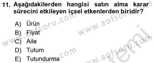 Reklamcılık Dersi 2023 - 2024 Yılı (Final) Dönem Sonu Sınav Soruları 11. Soru