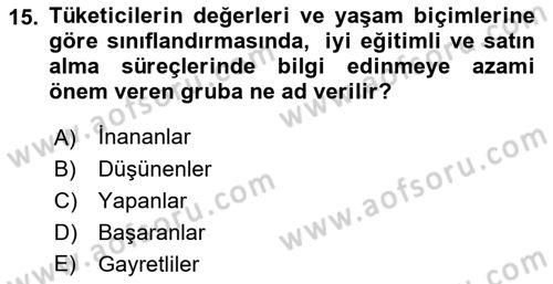 Reklamcılık Dersi 2023 - 2024 Yılı (Final) Dönem Sonu Sınav Soruları 15. Soru