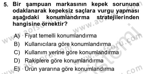Reklamcılık Dersi 2023 - 2024 Yılı (Final) Dönem Sonu Sınav Soruları 5. Soru