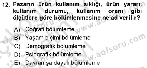 Reklamcılık Dersi 2023 - 2024 Yılı Yaz Okulu Sınav Soruları 12. Soru