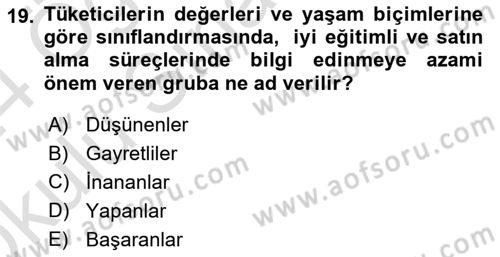 Reklamcılık Dersi 2023 - 2024 Yılı Yaz Okulu Sınav Soruları 19. Soru
