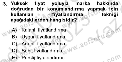 Reklamcılık Dersi 2023 - 2024 Yılı Yaz Okulu Sınav Soruları 3. Soru