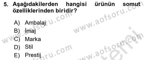 Reklamcılık Dersi 2023 - 2024 Yılı Yaz Okulu Sınav Soruları 5. Soru