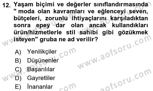 Reklamcılık Dersi 2024 - 2025 Yılı (Final) Dönem Sonu Sınav Soruları 12. Soru