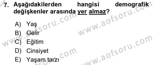 Reklamcılık Dersi 2024 - 2025 Yılı Yaz Okulu Sınav Soruları 7. Soru