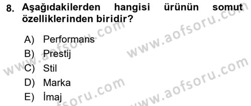 Reklamcılık Dersi 2024 - 2025 Yılı Yaz Okulu Sınav Soruları 8. Soru