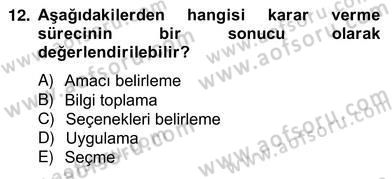 Marka İletişiminde Analiz ve Araştırma 2 Dersi 2012 - 2013 Yılı (Vize) Ara Sınav Soruları 12. Soru
