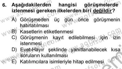 Marka İletişiminde Analiz ve Araştırma 2 Dersi 2012 - 2013 Yılı (Vize) Ara Sınav Soruları 6. Soru